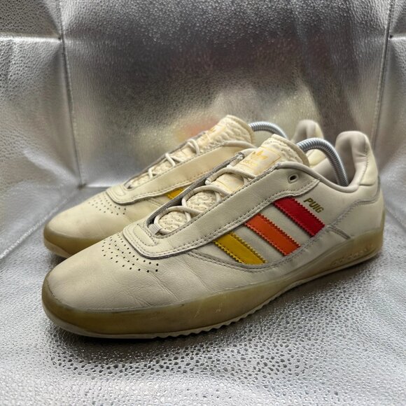 Size 9.5 Adidas Lucas Puig Cream Multi Gradient Mens Leather Skate Shoes GZ2765‎ main image 9